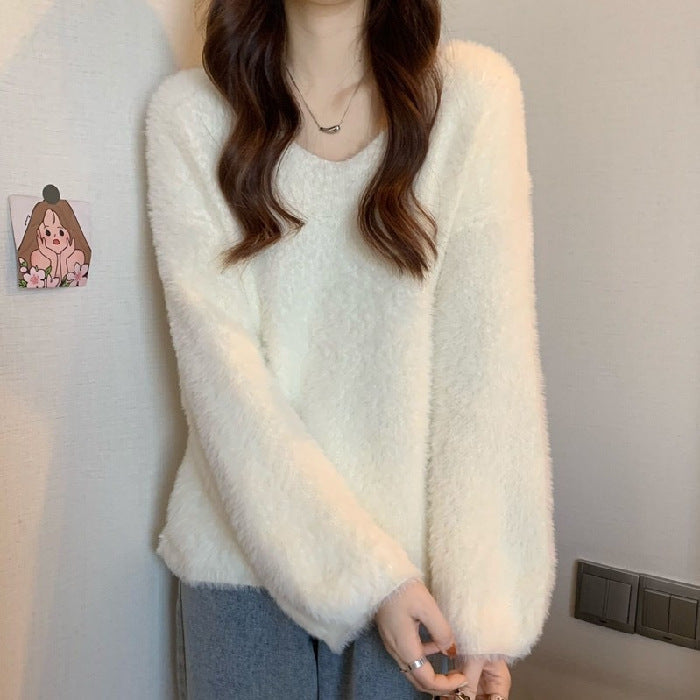 Women's Fluffy Loose-Fit Sweater