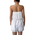 Women's Bandeau Jumpsuit with Ruffle Details