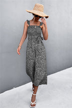 Women's Floral Jumpsuit with Adjustable Straps