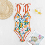 Women's Swimsuit with Vibrant Plant and Fruit Print
