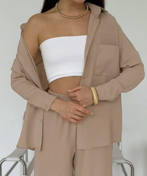 Casual Women's Oversized Blouse with Pockets