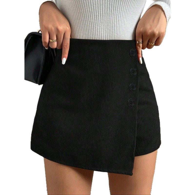 Women's Mini Skirt with Button Details