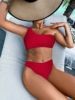 Women's Asymmetrical Ribbed Bikini