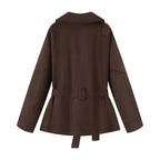 Elegant Transitional Jacket with Tie Belt