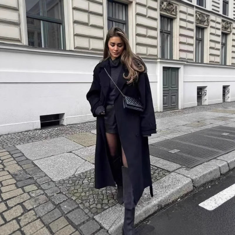 Elegant Trench Coat with Adjustable Belt