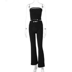 Women's Fashionable Two-Piece Set with Flared Leggings