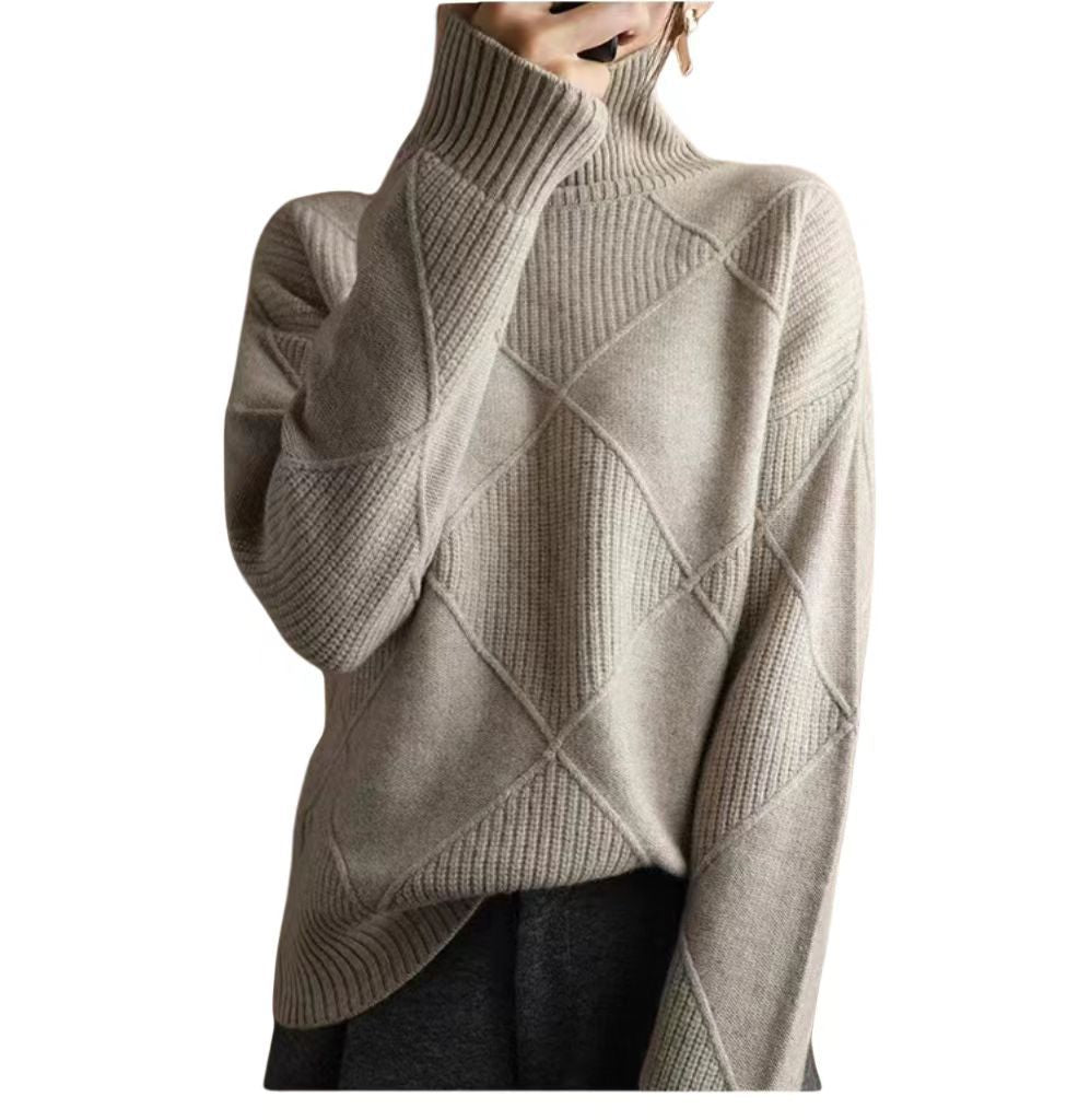 Women's Chunky Knit Turtleneck Sweater