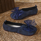 Women's Ballet Flats with Decorative Bow Detail