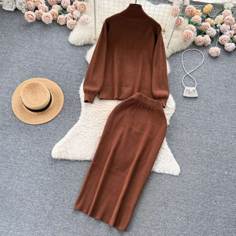 Women's Elegant Knit Suit with Zipper