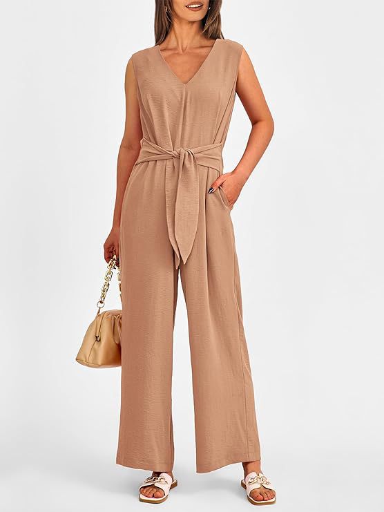 Women's Elegant Tailored Wide-Leg Jumpsuit