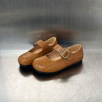 Women's Ballet Flats with Elegant Strap and Textured Upper