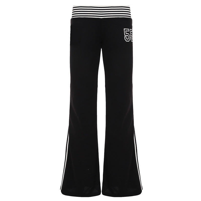 Women's Flared Joggers with Side Stripes