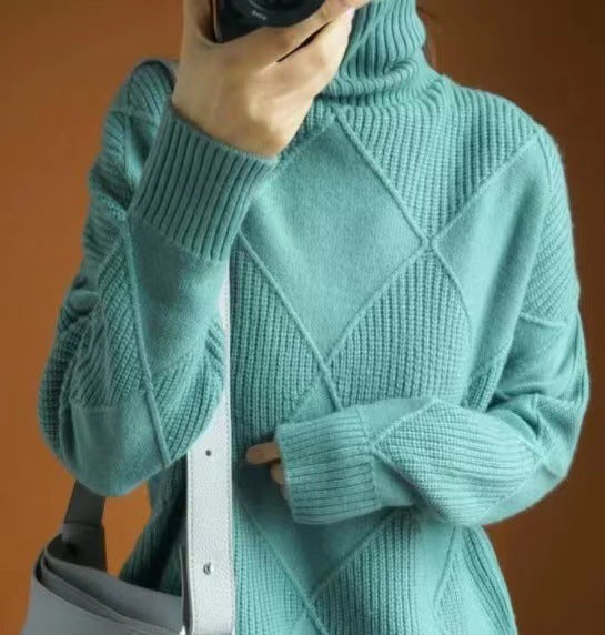 Women's Chunky Knit Turtleneck Sweater
