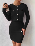 Elegant Jumpsuit Set with Tailored Jacket