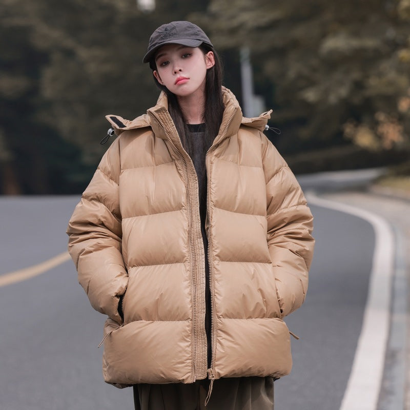 Women's Fashionable Puffer Parka with Adjustable Hood System and Soft Lining