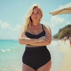 Women's Swim Dress with Decorative Belt