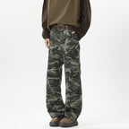 Women's Camouflage Cargo Pants with High Pockets