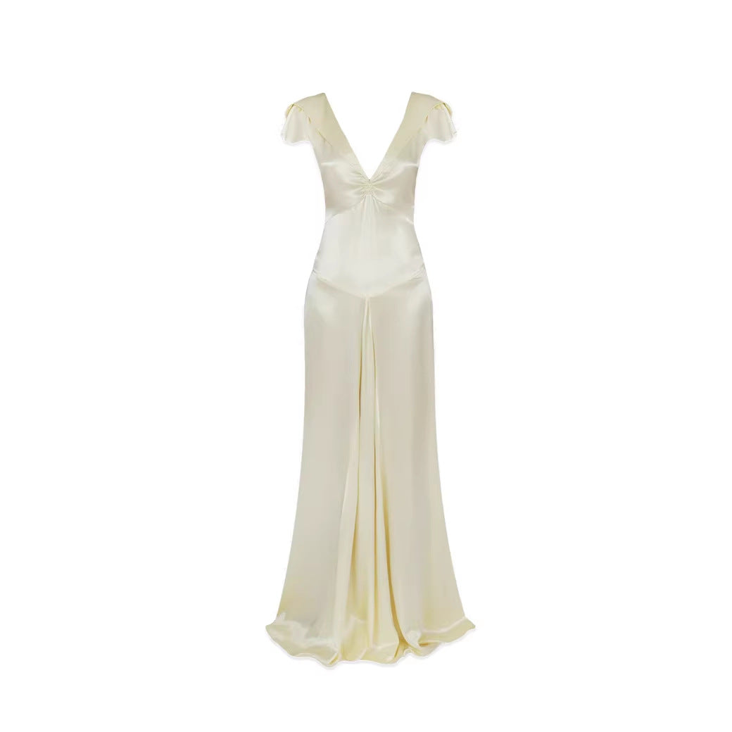 Elegant and Flowing Satin Jumpsuit