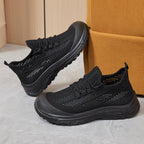 Women's Breathable Sneakers with Elastic Lacing System and Non-Slip Sole