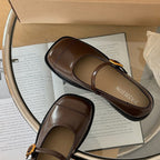 Women's Ballet Flats with Buckle Detail