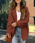 Women's Wide-Cut Chunky Knit Cardigan