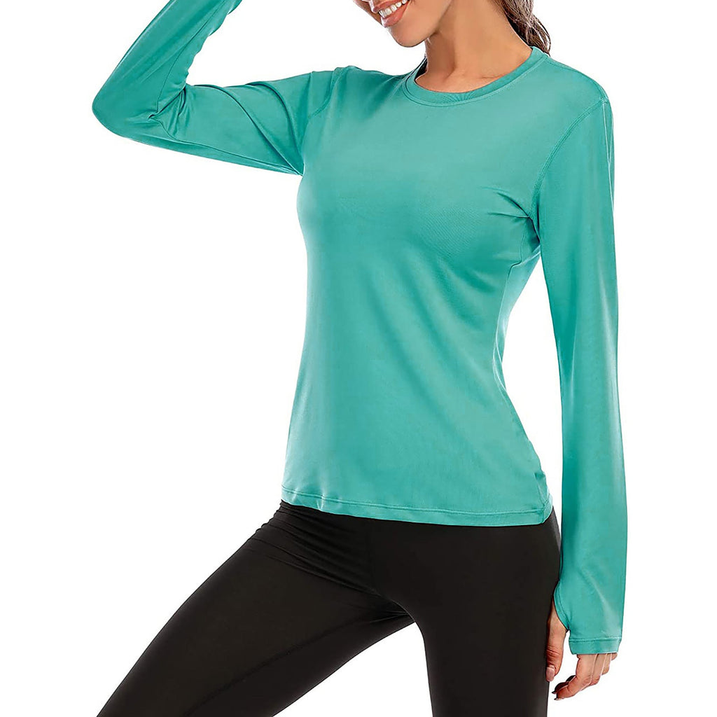 Women's Performance Long-Sleeve Shirt with Moisture-Wicking Material