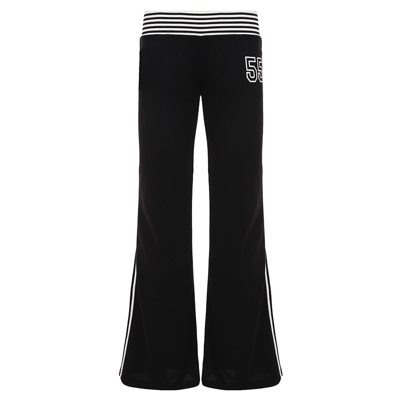 Women's Flared Joggers with Side Stripes