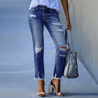Women's Destroyed Mom Jeans