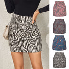Women's High-Waisted Paisley Mini Skirt