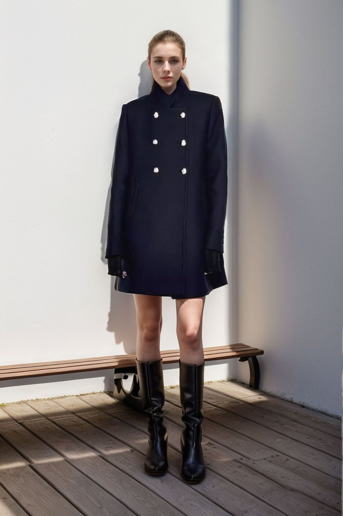 Women's Double-Breasted Quilted Coat