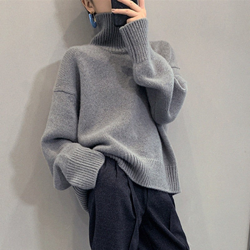Cozy Fine Knit Turtleneck Sweater