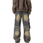 Women's Wide-Leg Cargo Jeans with Side Pockets