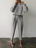 Casual Two-Piece Set with Wide Cut and Stylish Details