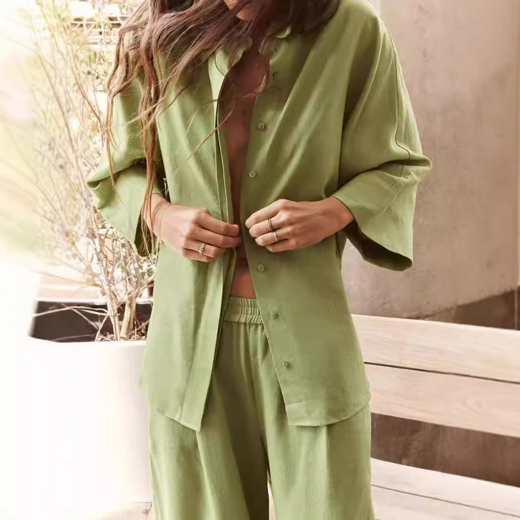 Casual Linen Shirt Blouse