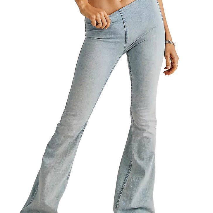 Women's High-Waisted Flared Jeans