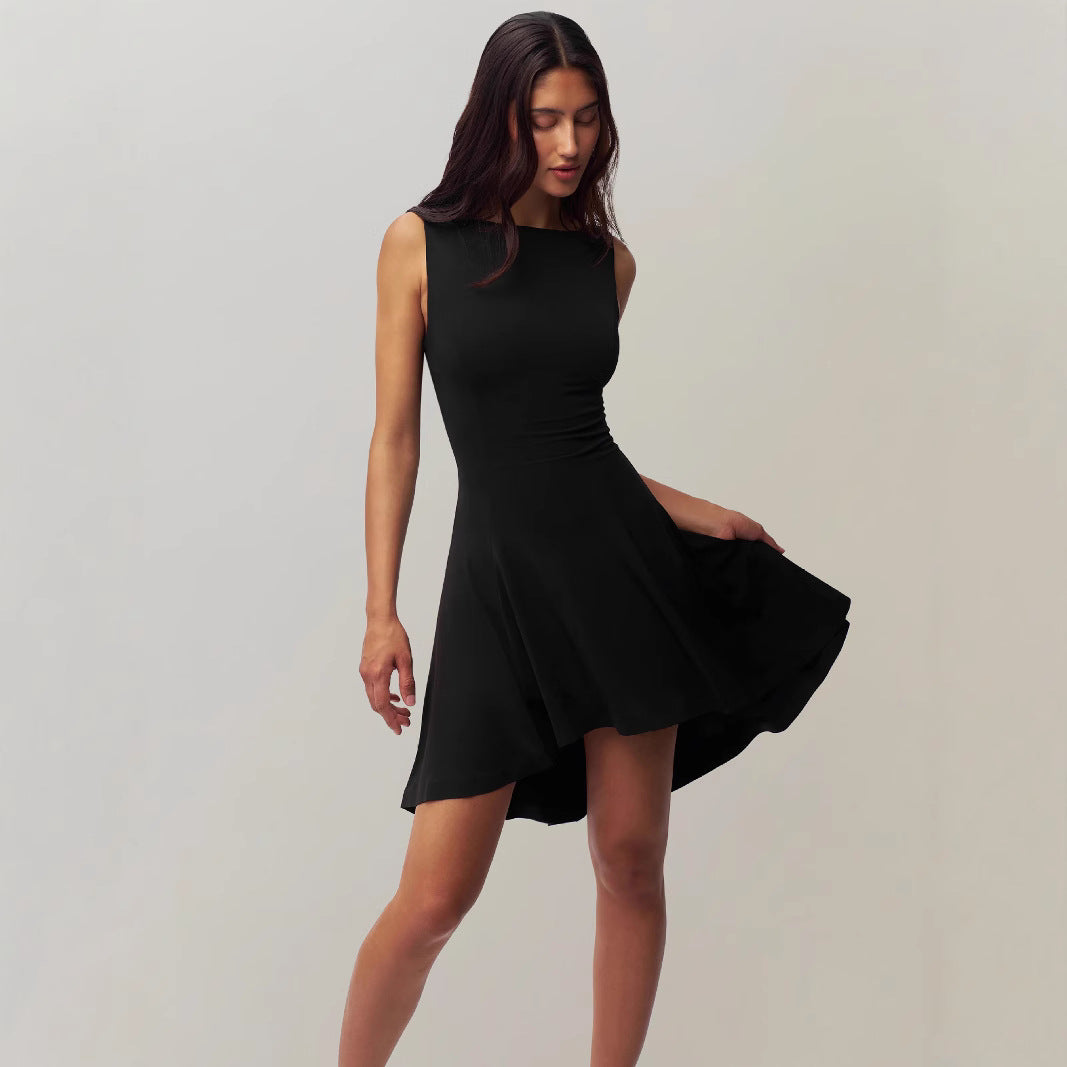 Elegant Asymmetrical Jumpsuit with Form-Fitting Cut