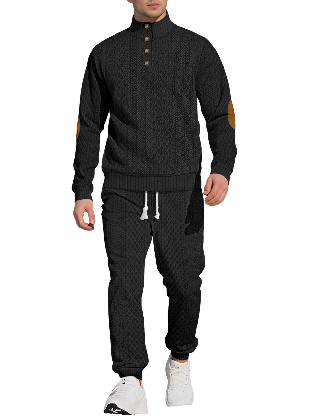 Men's Patterned Knit Leisure Set