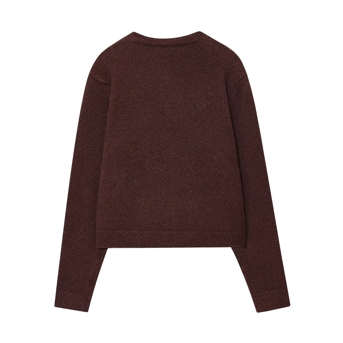 Elegant Women's Cardigan with Button Closure and Round Neckline