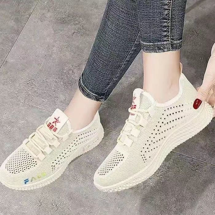 Women's Breathable Casual Sneakers with Flexible Knit Upper