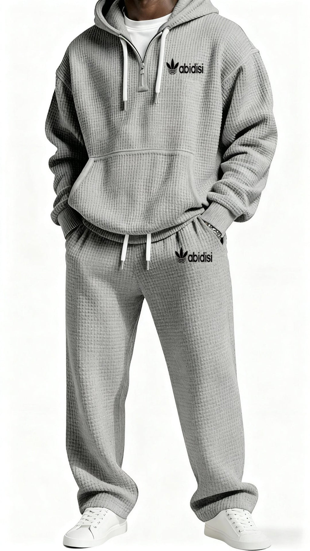 Men's Trendy Hoodie with Practical Zipper and Comfortable Jogging Pants