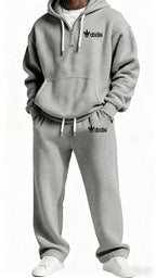 Men's Trendy Hoodie with Practical Zipper and Comfortable Jogging Pants