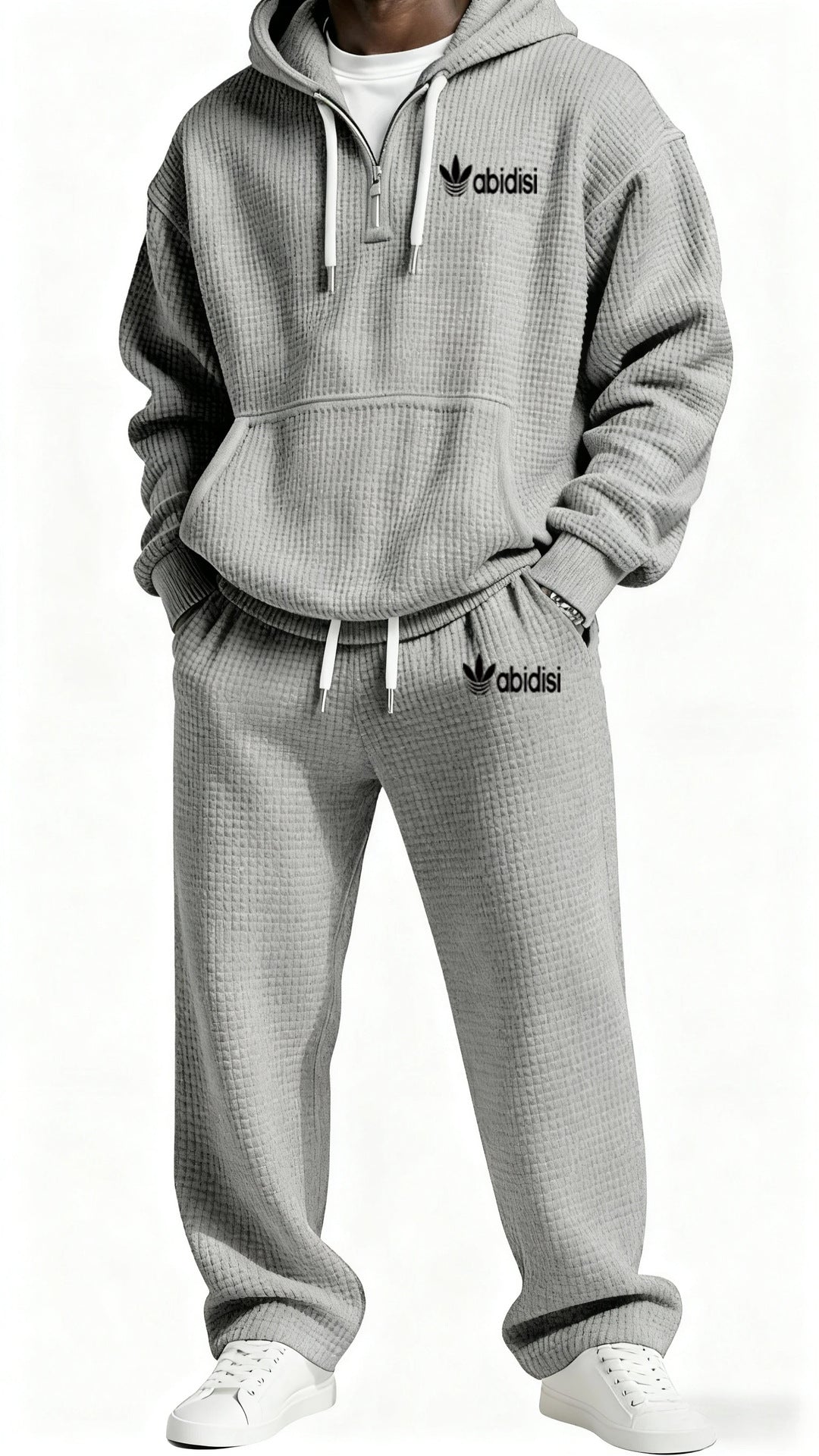 Men's Trendy Hoodie with Practical Zipper and Comfortable Jogging Pants