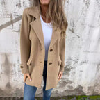 Women's Oversized Coat with Button Details