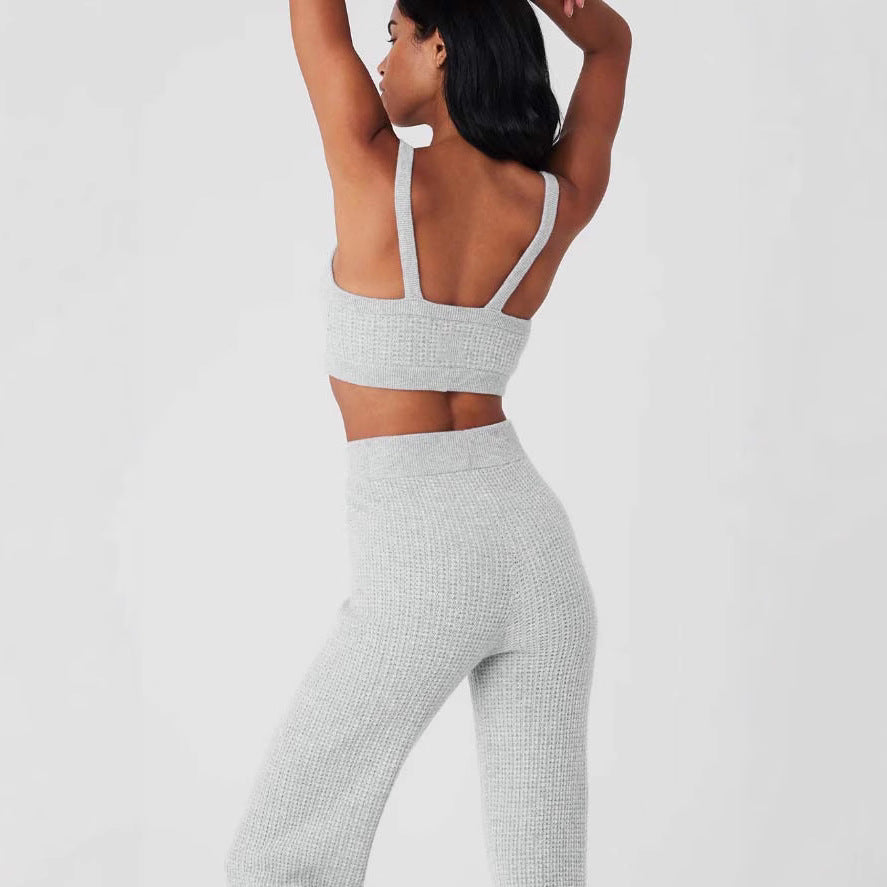 Women's Comfortable Waffle Knit Set