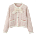 Women's Cardigan with Decorative Details and Shawl Collar