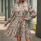 Party Dress with Voluminous Skirt and Fitted Sleeves