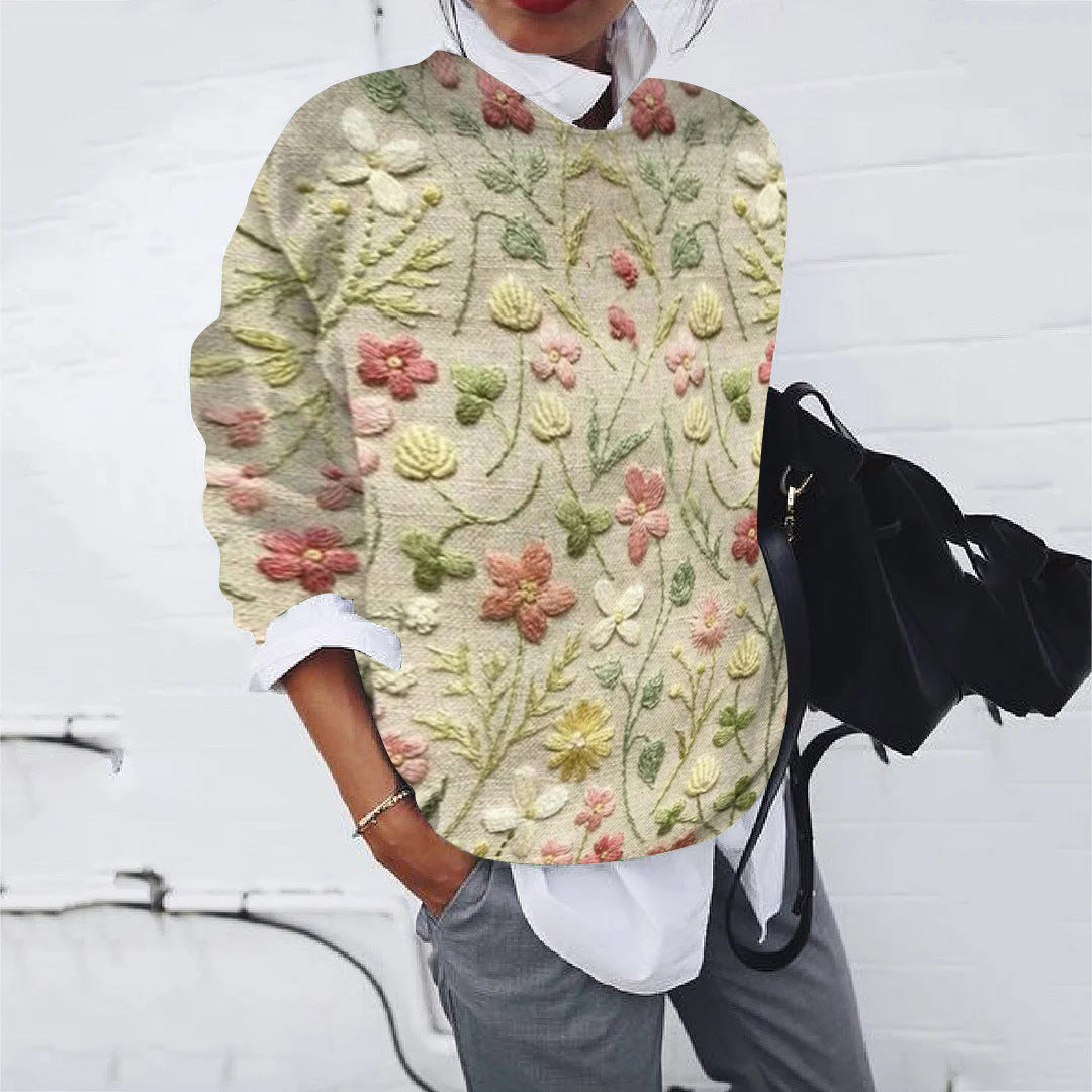Women's Patterned Sweater with Modern Knit Design