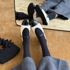 Women's Ballet Flats with Elegant Strap and Glossy Finish