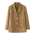 Women's Elegant Suede Blazer Jacket