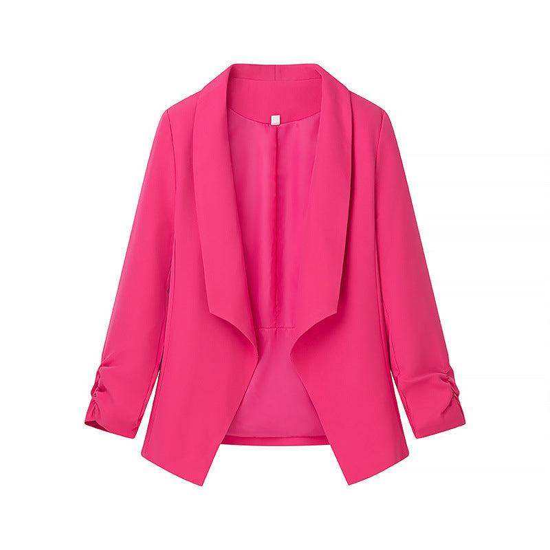 Women's Elegant Blazer with Casual Cut and Stylish Sleeves